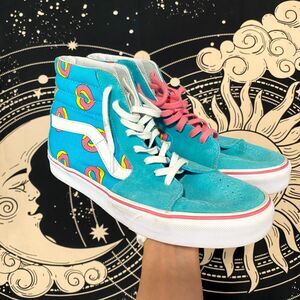 Vans X Odd Future Sk8-Hi Sneaker Shoes Men's Blue Leather Athletic Skateboard 10